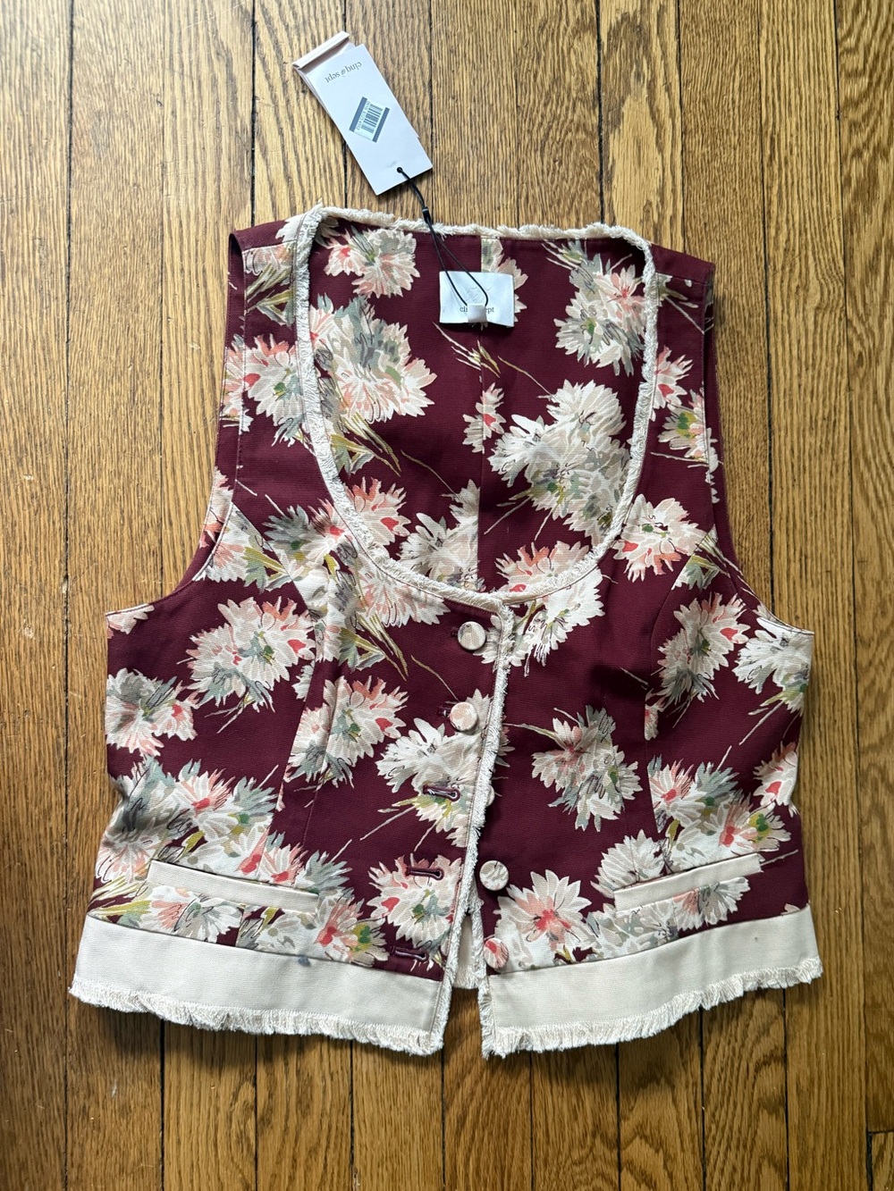 cinq a sept Rowena Mae Bouquet Floral Top - Size Large - NWT
